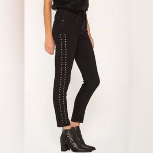 Miss Me Black grommet embellished jeans Size 28
